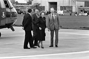 Images Dated 1st November 1985: Prime Minister Margaret Thatcher visits Capenhurst, Cheshire. 1st November 1985