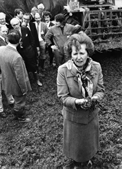 Images Dated 25th May 1983: Prime Minister Mrs. Margaret Thatcher on the General Election campaign trail visiting a
