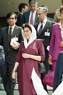 Images Dated 6th July 1989: Prime Minister of Pakistan Benazir Bhutto during her visit to London. 6th July 1989