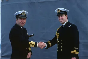 Prince Andrew Duke of York October 1988 lshaking hands with a unknown naval officer Prince Andrew Duke of York October 1988 lshaking hands with a unknown naval officer
