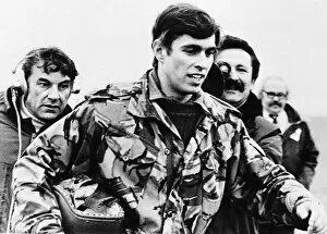 Prince Andrew back to earth after his leap April 1978