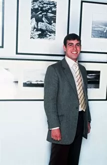 Prince Andrew at an exhibition of his photographs at the Hamilton Gallery November