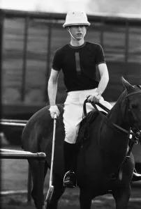 Prince Charles in action during his first polo game at Windsor Park alongside his father Prince Charles in action during his first polo game at Windsor Park alongside his father