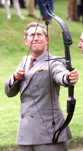 Prince Charles has a go at Archery during visit to Clay Pigeon Shoot in aid of Princes Prince Charles has a go at Archery during visit to Clay Pigeon Shoot in aid of Princes