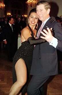 Images Dated 9th March 1999: Prince Charles in Argentina dances the tango March 1999 with Adriane Vasile at a