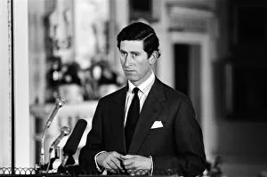 Images Dated 24th October 1980: Prince Charles attends the Mountbatten Trust press conference at Broadlands, Hampshire