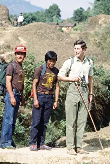 Prince Charles begins his trek to the foothills of Annapurina at Pokhara Begnas Tal Prince Charles begins his trek to the foothills of Annapurina at Pokhara Begnas Tal