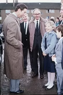 Images Dated 3rd December 1987: Prince Charles in Easterhouse Scotland meeting locals 1987 Glasgow