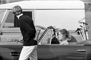 Images Dated 1st May 1971: Prince Charles goes for a drive in his Aston Martin with a mystery girl companion at