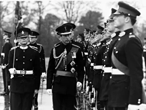 Prince Charles inspects a guard of honour at Sandhurst in uniform December 1978 Prince Charles inspects a guard of honour at Sandhurst in uniform December 1978