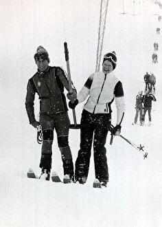 Paparazzi Gallery: Prince Charles with Lady Sarah Spencer on a skiing holiday in Austria 1978