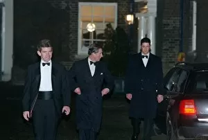 Images Dated 26th November 1998: Prince Charles Leaving Spencer House November 1998 at midnight at the back walking