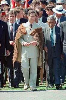 Images Dated 6th February 1994: Prince Charles during Maori Day Celebrations In Waitangi, New Zealand