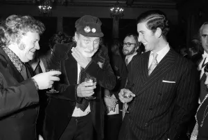 Prince Charles November 1973 has a laugh with Harry Secombe an Spike Milligan at Prince Charles November 1973 has a laugh with Harry Secombe an Spike Milligan at