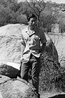 Images Dated 22nd March 1979: Prince Charles pictured at Goodardy Sheep Station, Western Australia. March 1979