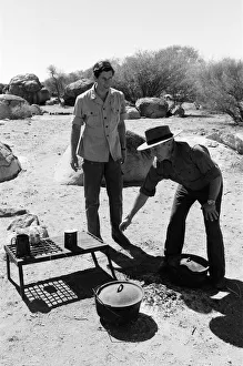 Images Dated 22nd March 1979: Prince Charles pictured at Goodardy Sheep Station, Western Australia