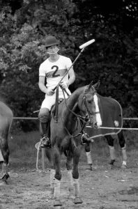 Prince Charles playing polo. June 1977 R77-3369 Prince Charles playing polo. June 1977 R77-3369