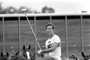 Images Dated 19th June 1977: Prince Charles plays polo at Windsor. June 1977 R77-3449