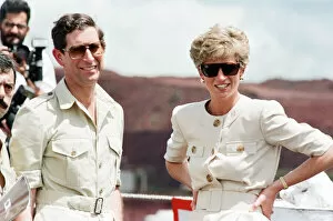 Images Dated 23rd April 1991: Prince Charles, Prince of Wales and Diana Princess of Wales during their official to