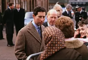 Images Dated 1st March 1990: Prince Charles Prince of Wales March 1990 on walkabout talking to the crowd C / T