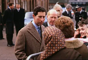 Images Dated 1st March 1990: Prince Charles Prince of Wales March 1990 on walkabout talking to the crowd C / T
