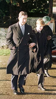 Prince Charles and Prince William arrive at Sandringham Church for the traditional Prince Charles and Prince William arrive at Sandringham Church for the traditional