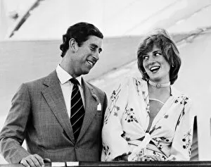 House Of Windsor Collection: Prince Charles and Princess Diana on board the Royal yacht Britannia as they prepare to