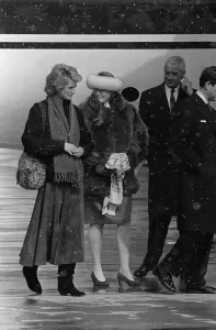 00192 Gallery: Prince Charles, Princess Diana & Duchess of York arrive in Zurich en route to Klosters