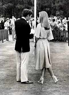 Images Dated 25th July 1975: Prince Charles with Princess Elizabth of Yugoslavia at the Wills International Polo
