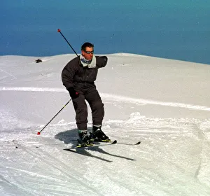 Prince Charles skiing while on holiday in Klosters, Switzerland, January 1999 Prince Charles skiing while on holiday in Klosters, Switzerland, January 1999