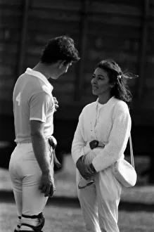Prince Charles talking to a woman during a polo match. May 1980 Prince Charles talking to a woman during a polo match. May 1980