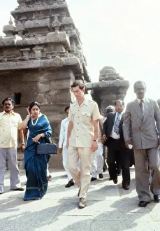 Prince Charles during his tour of India. Pictured at Shore Temple Prince Charles during his tour of India. Pictured at Shore Temple