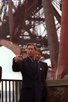Prince Charles on a visit to the Forth Bridge in Edinburgh April 1996 Prince Charles on a visit to the Forth Bridge in Edinburgh April 1996