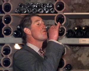 Prince Charles visiting Slovenia sampling brandy wine at the Triglav National Park in Prince Charles visiting Slovenia sampling brandy wine at the Triglav National Park in