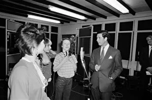 Images Dated 14th May 1980: Prince Charles visits Londons Capital Radio. Pictured meeting the Mo-dettes