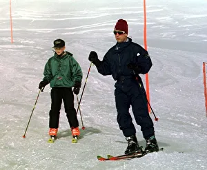 Prince Charles who is skiing on holiday in Klosters with Prince Harry January 1997 Prince Charles who is skiing on holiday in Klosters with Prince Harry January 1997