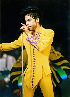 Images Dated 26th June 1992: Prince in concert at Maine Road, Manchester. Diamonds and Pearls Tour. 26th June 1992
