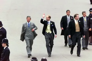 Prince Edward arrives at his Royal Wedding June 1999 with Prince Charles Prince Edward arrives at his Royal Wedding June 1999 with Prince Charles
