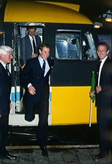 Images Dated 1st November 1988: Prince Edward coming out of train drivers cab November 1988