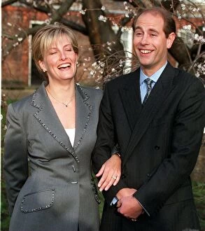 Images Dated 6th January 1999: Prince Edward engagement 6th January 1999 Prince Edward