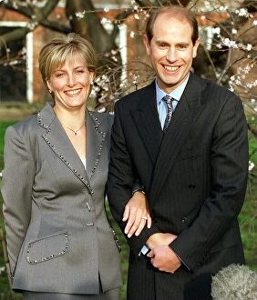 Images Dated 6th January 1999: Prince Edward engagement 6th January 1999 Prince Edward
