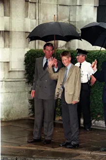 Prince Harry arrives at Eton school with Prince Charles Prince Harry arrives at Eton school with Prince Charles