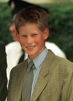 Images Dated 2nd September 1998: Prince Harry arrives for his first day at September 1998 to register at Eton college