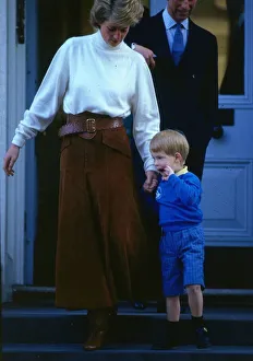 Prince Harry going to school on his 4th birthday September 1988 Prince Harry going to school on his 4th birthday September 1988