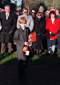 Prince Harry outside Sandringham Church for the traditional Christmas service Prince Harry outside Sandringham Church for the traditional Christmas service
