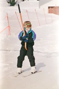 Images Dated 30th March 1992: Prince Harry pictured on a skiing holiday. He is on holiday with his mother