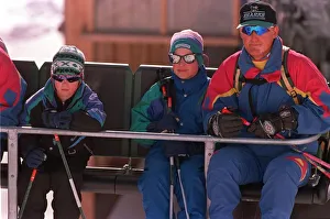 01478 Gallery: PRINCE HARRY & PRINCE WILLIAM SEATED ON SKI CHAIR DURING SKIING HOLIDAY IN LECH
