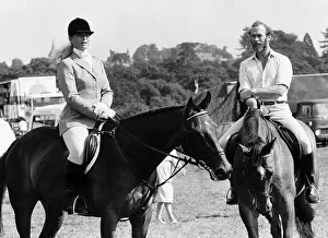 Prince Michael of Kent and wife on horses at Mayfield August 1983 Prince Michael of Kent and wife on horses at Mayfield August 1983