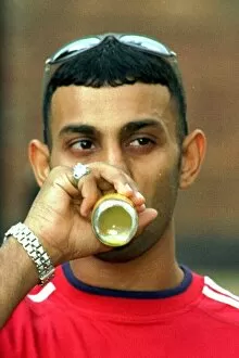 Images Dated 9th October 1997: Prince Naseem Hamed at pre fight press conference in Sheffield before fight with Jose
