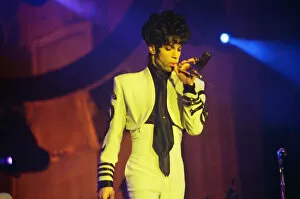 Images Dated 7th September 1993: Prince performing on stage 7th Se[tember 1993 7th Prince seen here performing at